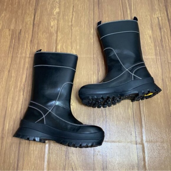 Stella Mccartney Trace Utility Vegan Leather Boot, in Black Women Size 40 - Picture 3 of 12